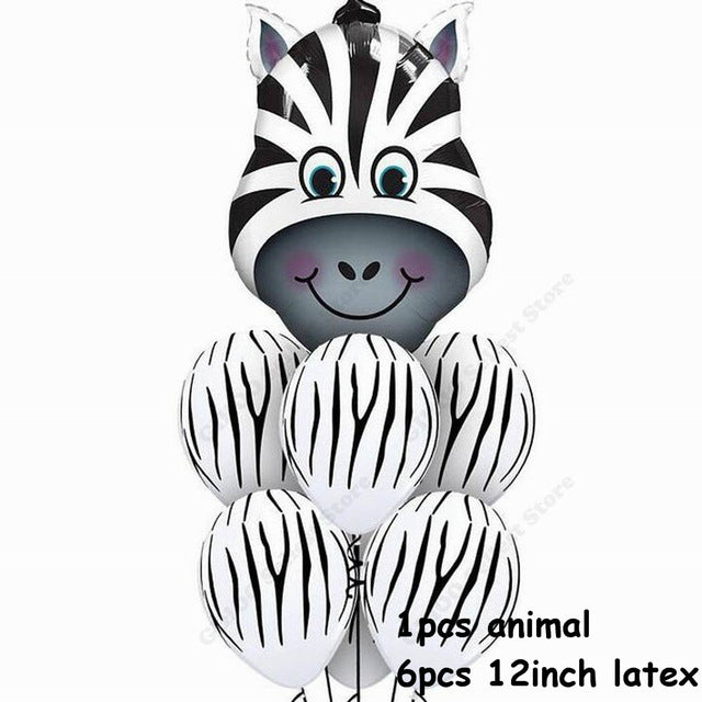 Animal Shaped Foil Balloons - Latex Balloons for Kids Set