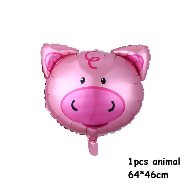 Animal Shaped Foil Balloons - Latex Balloons for Kids Set