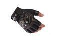 Skulls Rivet PU Leather Fingerless Gloves Men Women Fashion Hip Hop Women's Gym Punk Gloves Half Finger Men's Gloves