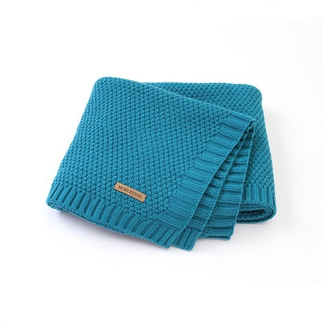 MOTOHOOD Kids Blanket Casual Baby Blankets Knitted Newborn Swaddle Wrap Soft Toddler Sofa Crib Quilt Baby Stroller Blanket
