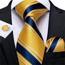 Fashion Men  Luxury Silk Tie And Cufflinks Set
