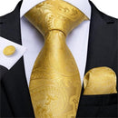 Fashion Men  Luxury Silk Tie And Cufflinks Set