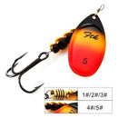 FTK 1PC Spinner Bait 3.2g 4.3g 6.1g 9.6g 13.6g Spinner Bait Spoon Fishing Bass Lure With Treble Hook Tackle High Quality