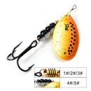 FTK 1PC Spinner Bait 3.2g 4.3g 6.1g 9.6g 13.6g Spinner Bait Spoon Fishing Bass Lure With Treble Hook Tackle High Quality