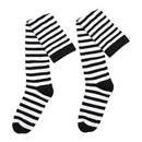 Black White Striped Long Stocking Women Warm Cotton Over The Knee Socks Sexy Thigh High Stockings Autumn Winter New 1 Pair