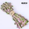 10M Artificial Vine Leaf Decoration Vivid Rattan Leaf Vagina Grass Fake Plants Cord String Leaves For Home Garden Party Decor