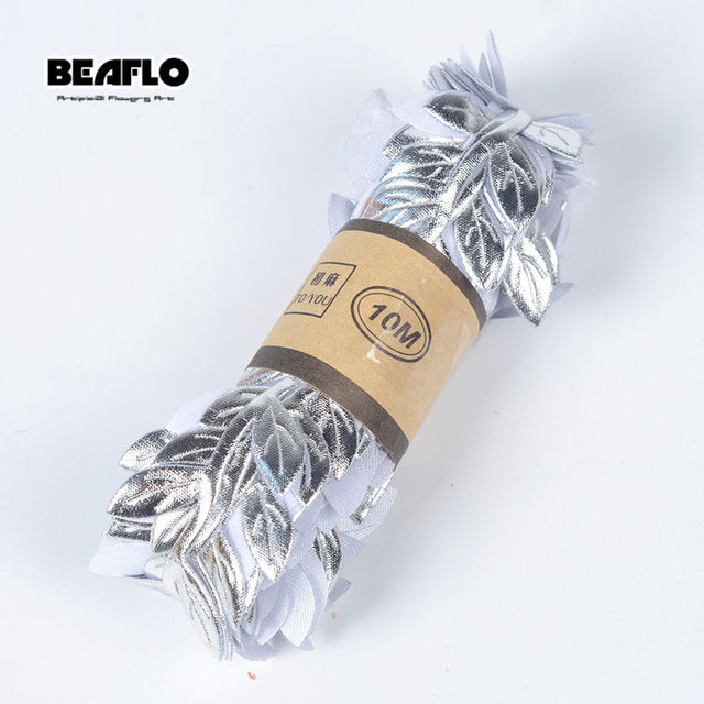 10M Artificial Vine Leaf Decoration Vivid Rattan Leaf Vagina Grass Fake Plants Cord String Leaves For Home Garden Party Decor