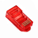 JONSNOW 20/50/100PCS RJ45 Ethernet Cables Module Plug Network Connector RJ-45 Crystal Heads Cat5 Color Cat5e Gold Plated Cable