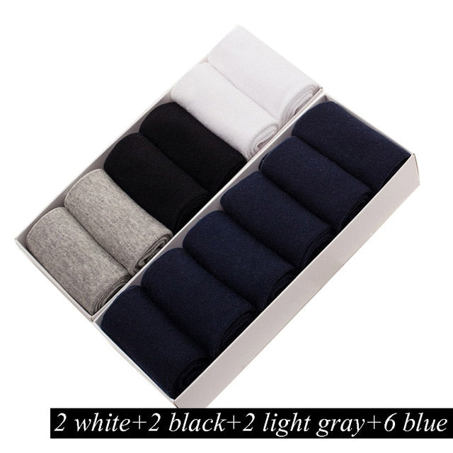 12 Pairs/Lot Plus Size Men's Cotton Socks Business Men Deodorant Crew Socks Breathable Male Solid Color US size(7-11.5) EU 39-48