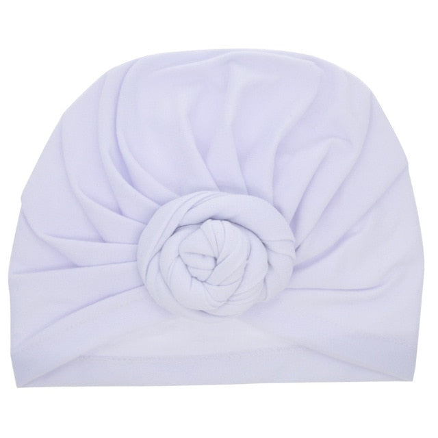 Cute Cotton Blend Baby Turban Hat Newborn Beanie Caps Kids Girls Headwear Infant Toddler Shower Hat Birthday Gift Photo Props