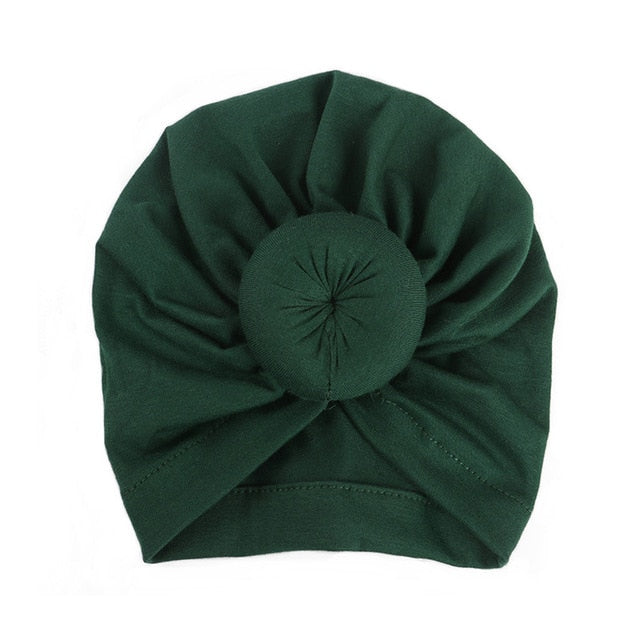 Cute Cotton Blend Baby Turban Hat Newborn Beanie Caps Kids Girls Headwear Infant Toddler Shower Hat Birthday Gift Photo Props