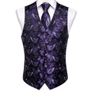 Men Luxury Silk Tie And Vest Set