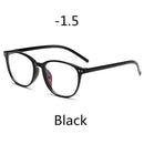 Elbru -1 -1.5 -2 -2.5 -3 -3.5 -4 -4.5 -5.0 -5.5 -6.0 Classic Rivets Myopia Glasses With Degree Women Men Black Glasses Frame