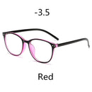 Elbru -1 -1.5 -2 -2.5 -3 -3.5 -4 -4.5 -5.0 -5.5 -6.0 Classic Rivets Myopia Glasses With Degree Women Men Black Glasses Frame