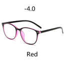 Elbru -1 -1.5 -2 -2.5 -3 -3.5 -4 -4.5 -5.0 -5.5 -6.0 Classic Rivets Myopia Glasses With Degree Women Men Black Glasses Frame