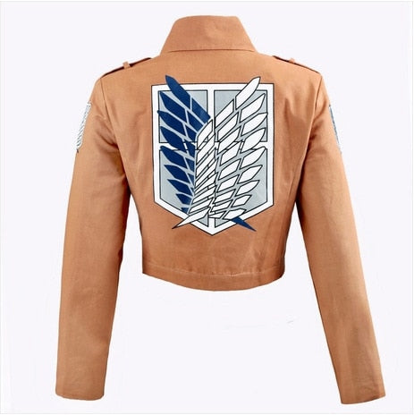 Hot Anime Attack on Titan Cosplay Shingeki no Kyojin Jacket Recon Corps Leather Skirt Hookshot Belts Suspenders Ackerman Costume