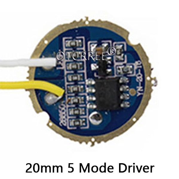 Cree XM-L LED T6 White Light with 20mm star pcb+ 3.7V 5modes led Driver +T6 10degree led Lens with Base Holder kit