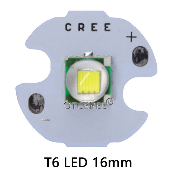 Cree XM-L LED T6 White Light with 20mm star pcb+ 3.7V 5modes led Driver +T6 10degree led Lens with Base Holder kit