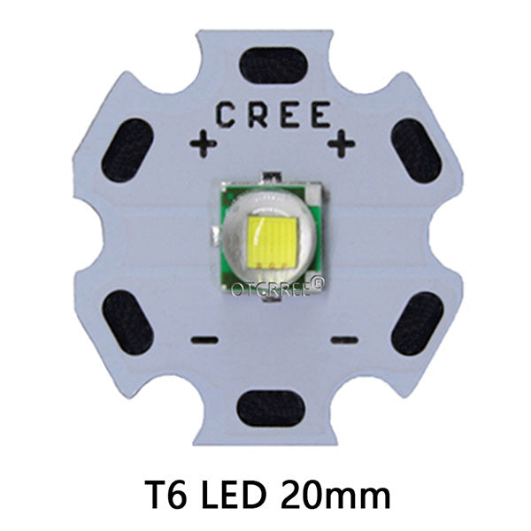 Cree XM-L LED T6 White Light with 20mm star pcb+ 3.7V 5modes led Driver +T6 10degree led Lens with Base Holder kit