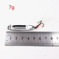 1 PCS 5g-21g Metal Silver Sequins Fishing Lures Spoon Lure Hard Baits With Feather Bass Sea Lures Spinner Wobbles Fishing Tackle