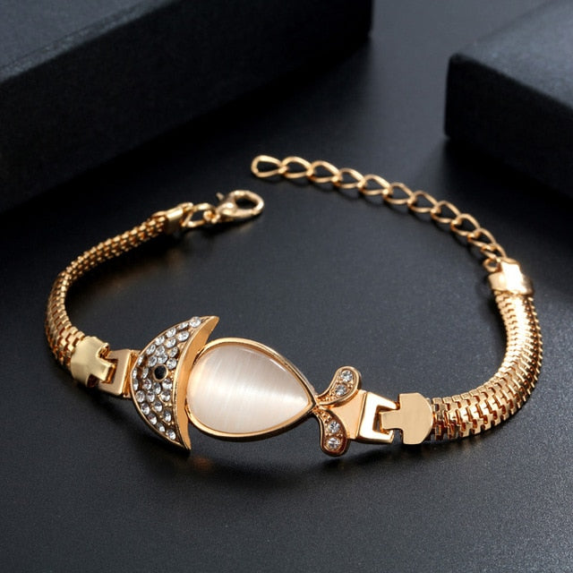 2020 New Woman Bracelets Mulitlayer Gold Color Chain Heart Bracelets & Bangles Charm Bracelets For Women Crystal Bracelets