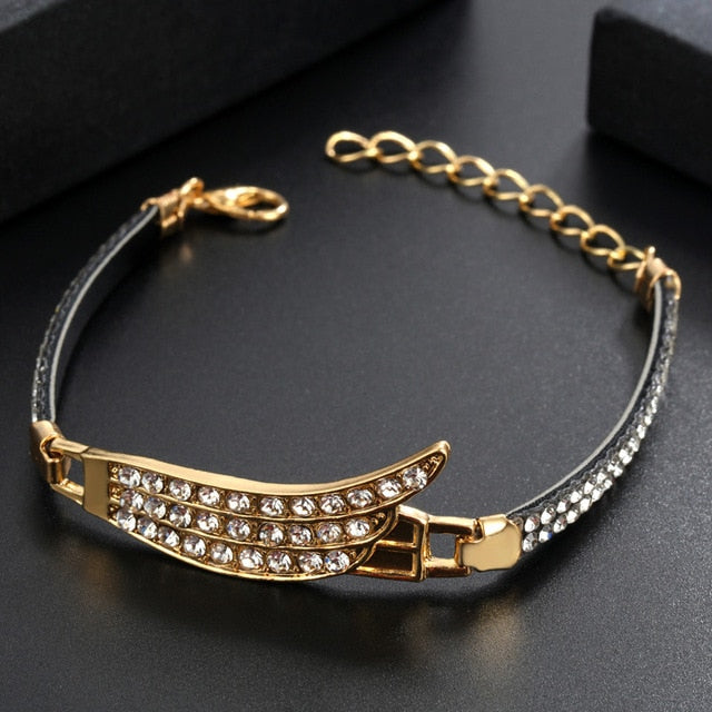 2020 New Woman Bracelets Mulitlayer Gold Color Chain Heart Bracelets & Bangles Charm Bracelets For Women Crystal Bracelets