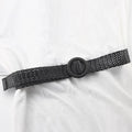 Vintage Boho Braided Waist Belt Summer Solid Female Belt Round Wooden Smooth Buckle Fake Straw Wide Belts For Women Hot Sale