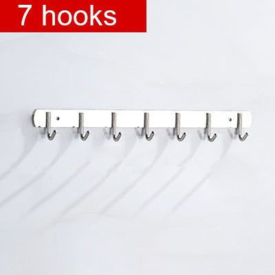 304 Stainless Steel Hook Punch-free Hooks Bathroom Towel Hook Strong Seamless Kitchen Hooks Metal Storage Rack Organizer