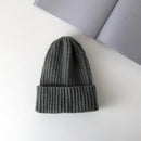 New Solid Wool Beanie Knitted Warm Soft Trendy Winter Hats Simple Korean Style Women Wool Casual Caps Elegant All-match Beanie
