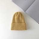 New Solid Wool Beanie Knitted Warm Soft Trendy Winter Hats Simple Korean Style Women Wool Casual Caps Elegant All-match Beanie