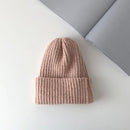 New Solid Wool Beanie Knitted Warm Soft Trendy Winter Hats Simple Korean Style Women Wool Casual Caps Elegant All-match Beanie