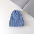New Solid Wool Beanie Knitted Warm Soft Trendy Winter Hats Simple Korean Style Women Wool Casual Caps Elegant All-match Beanie