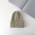 New Solid Wool Beanie Knitted Warm Soft Trendy Winter Hats Simple Korean Style Women Wool Casual Caps Elegant All-match Beanie