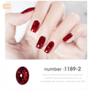 HNUIX 7ml UV Gel nail polish Red glitter glitter soak UV Gel color varnish nail polish DIY varnish Nail art Gel lacquer
