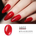 HNUIX 7ml UV Gel nail polish Red glitter glitter soak UV Gel color varnish nail polish DIY varnish Nail art Gel lacquer