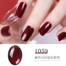 HNUIX 7ml UV Gel nail polish Red glitter glitter soak UV Gel color varnish nail polish DIY varnish Nail art Gel lacquer