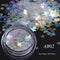 Nail Art Holographic Nail Glitter Mix Star Round Heart Flakes