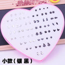 AOMU Multicolor Cryatal 36 Pairs Cartoon Hypoallergenic Plastic Stud Earrings Set For Women Girl Wedding Christmas Gifts Jewelry