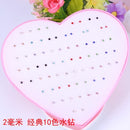 AOMU Multicolor Cryatal 36 Pairs Cartoon Hypoallergenic Plastic Stud Earrings Set For Women Girl Wedding Christmas Gifts Jewelry