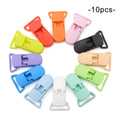 LOFCA 10pcs Baby Pacifier Clips Solid Plastic Pacifier Clips Soother Holder Infant Pacifier Nipples Holder Multi Color Clamp Toy