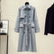 UK Brand new Fashion 2020 Fall /Autumn Casual Double breasted Simple Classic Long Trench coat with belt Chic Female windbreaker