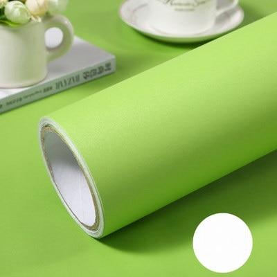 Living Room Decor Solid Color Self Adhesive Vinyl Wallpaper Waterproof Film Oil-proof Kitchen Cabinet Desktop Renovation Sticker