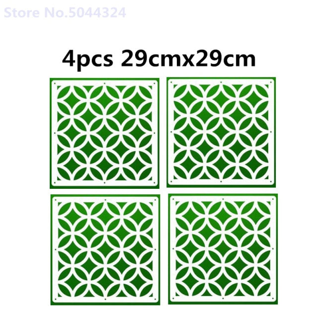 Room Divider Biombo Room Partition Wall Folding Screen Curtain Hanging Screen Partition 4PCS/LOT 29CMX29CM