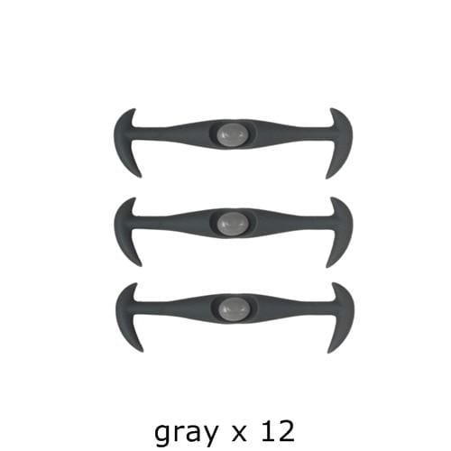 12pcs/lot Black Round Creative No Tie Shoelaces Elastic Silicone Shoe Lace N026