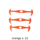 12pcs/lot Black Round Creative No Tie Shoelaces Elastic Silicone Shoe Lace N026