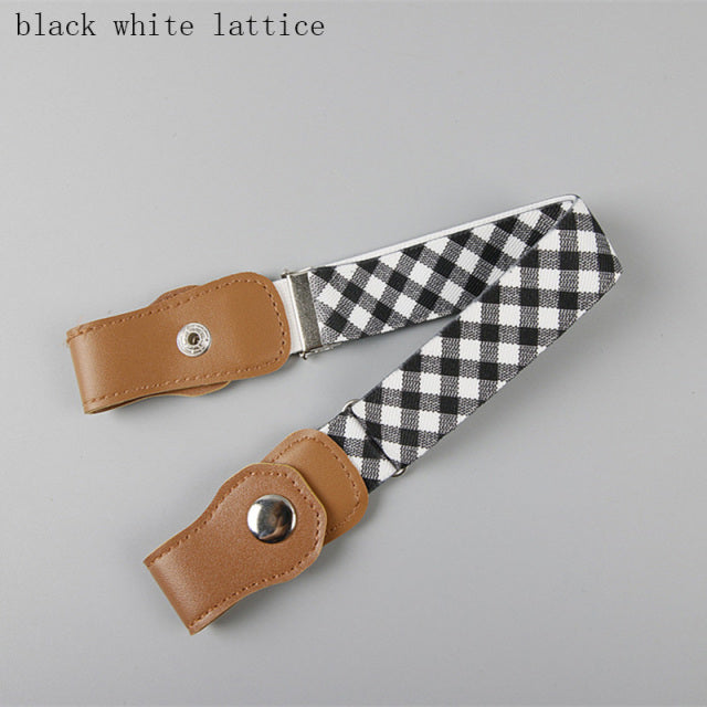 Child Kids Buckle-Free Elastic Belt No Buckle Stretch Canvas Belt For Boys Girls Adjustable Children Belts For Jeans Pants