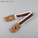 Child Kids Buckle-Free Elastic Belt No Buckle Stretch Canvas Belt For Boys Girls Adjustable Children Belts For Jeans Pants