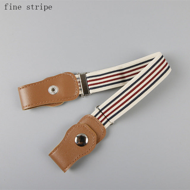 Child Kids Buckle-Free Elastic Belt No Buckle Stretch Canvas Belt For Boys Girls Adjustable Children Belts For Jeans Pants