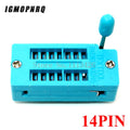 1pcs/lot 14 16 18 20 24 28 32 40 P Pin 2.54 MM Green DIP Universal ZIF IC Socket Test Solder Type IC lock seat zif socket