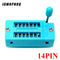 1pcs/lot 14 16 18 20 24 28 32 40 P Pin 2.54 MM Green DIP Universal ZIF IC Socket Test Solder Type IC lock seat zif socket